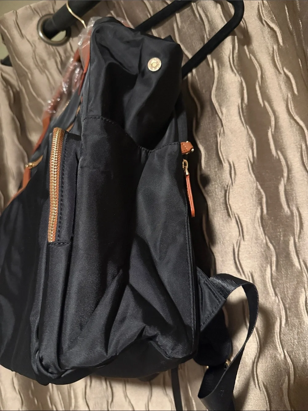 Black Lovevook Bag Backpack with Tan Trim Unisex New Teacher Business